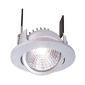 Deko-Light COB-68-350mA-4000K-rund-flach 5W silberfarben gebürstet