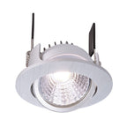 Deko-Light COB-68-350mA-4000K-rund-flach 5W silberfarben gebürstet