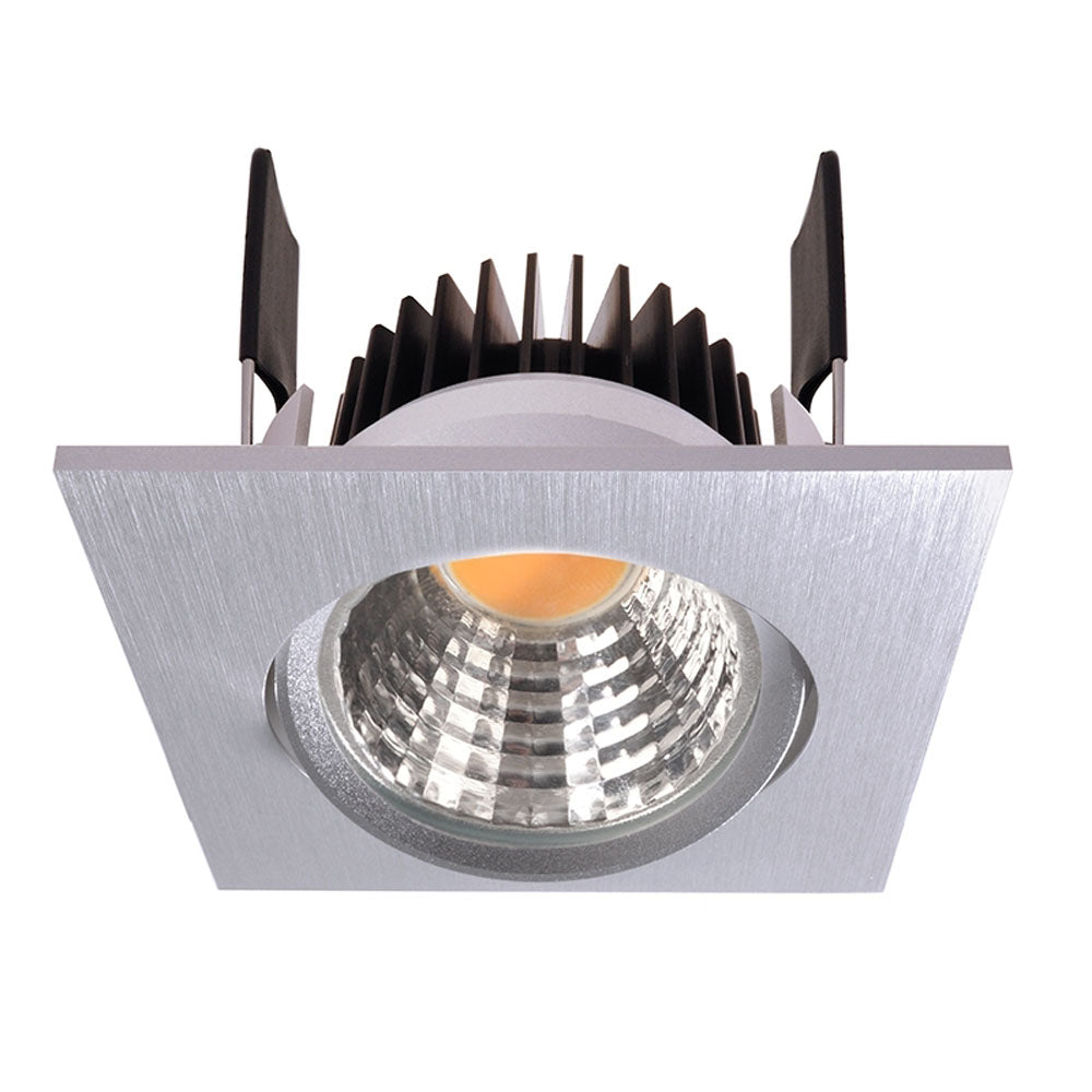Deko-Light COB-68-350mA-2700K-eckig 6W silberfarben gebürstet