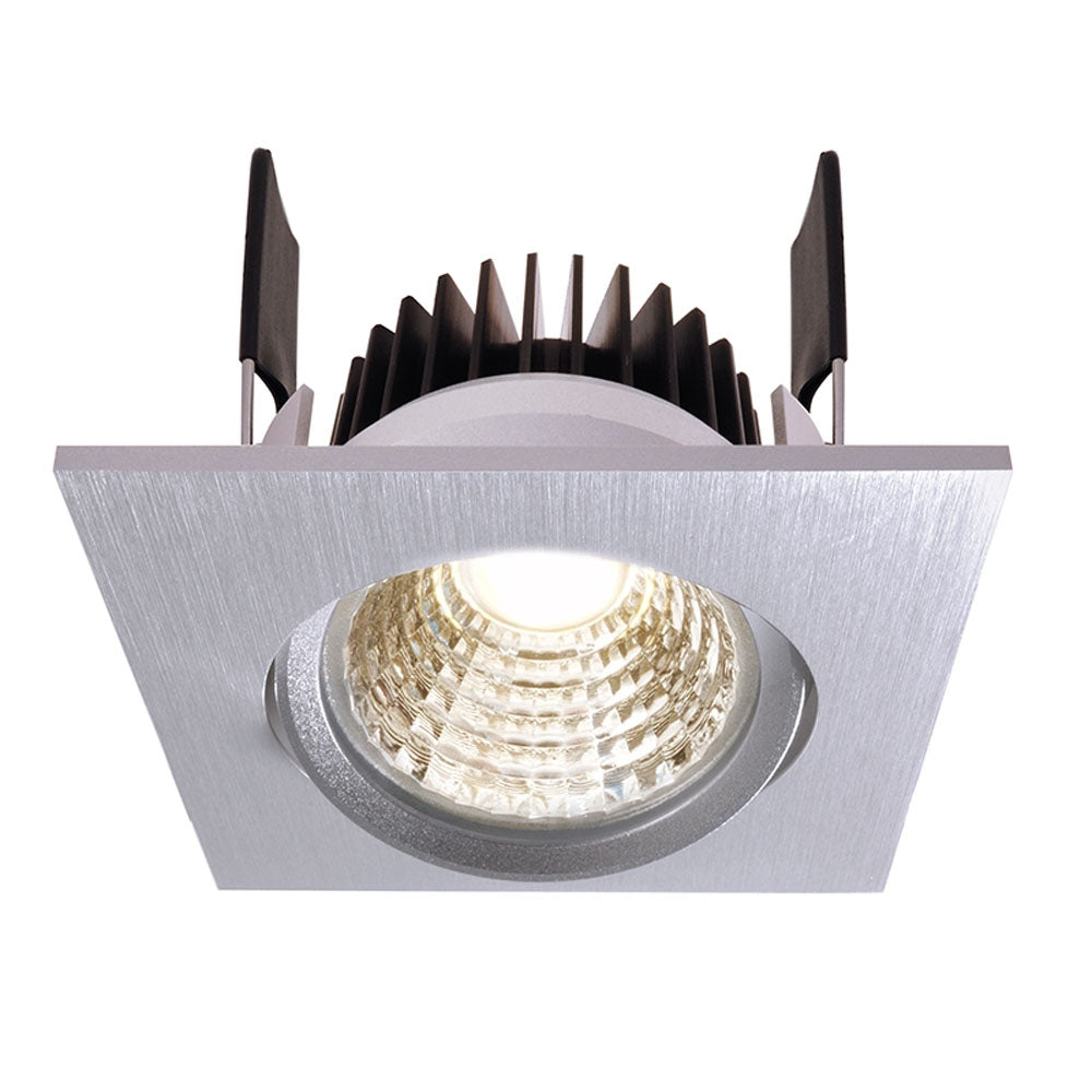Deko-Light COB-68-350mA-2700K-eckig 6W silberfarben gebürstet