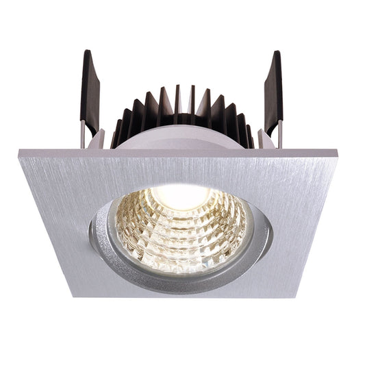 Deko-Light COB-68-350mA-2700K-eckig 6W silberfarben gebürstet