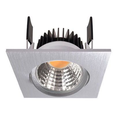 Deko-Light COB-68-350mA-4000K-eckig 6W silberfarben gebürstet