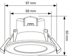 Deko-Light SMD-68-230V-4000K-rund 7W Silber gebürstet