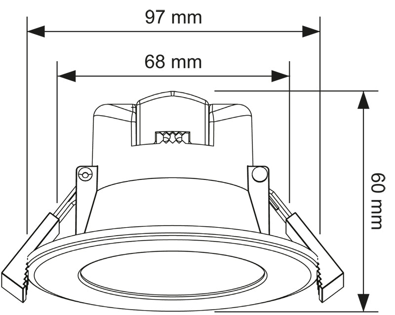 Deko-Light SMD-68-230V-4000K-rund 7W Silber gebürstet