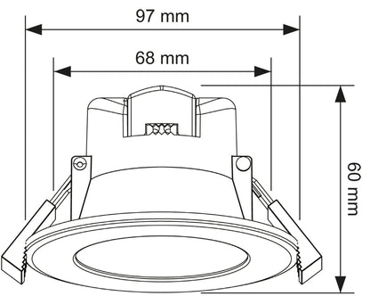 Deko-Light SMD-68-230V-4000K-rund 7W Silber gebürstet
