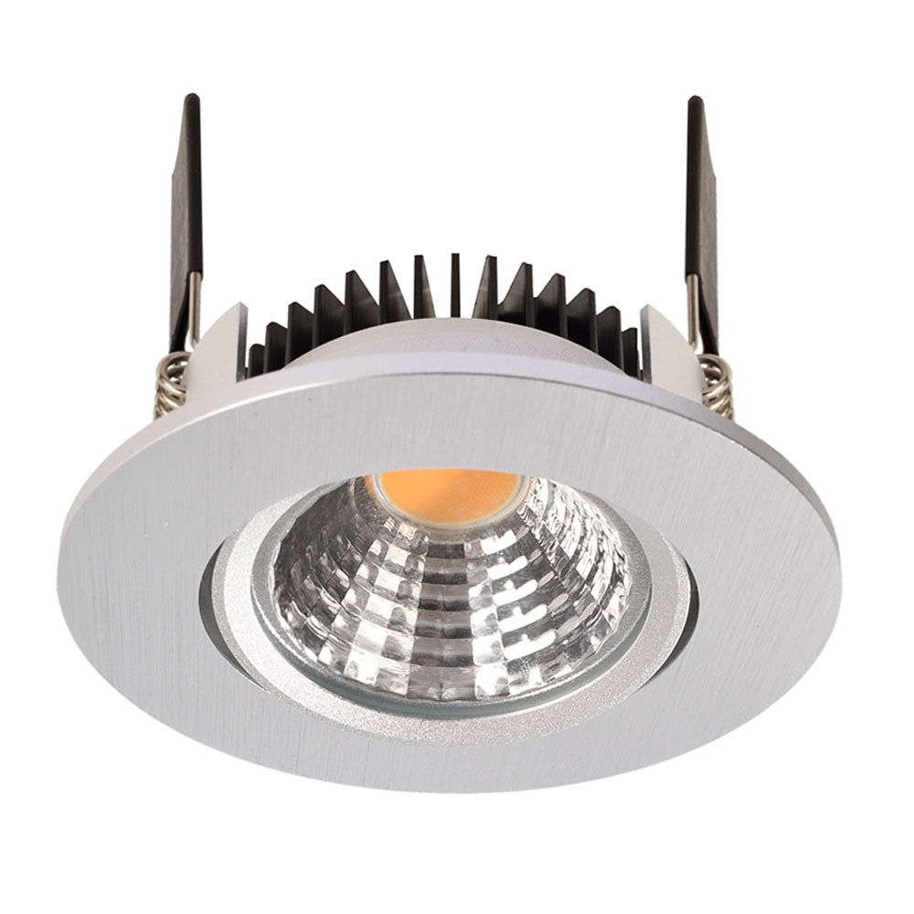 Deko-Light COB-68-24V-2700K-rund 4,5W silberfarben gebürstet