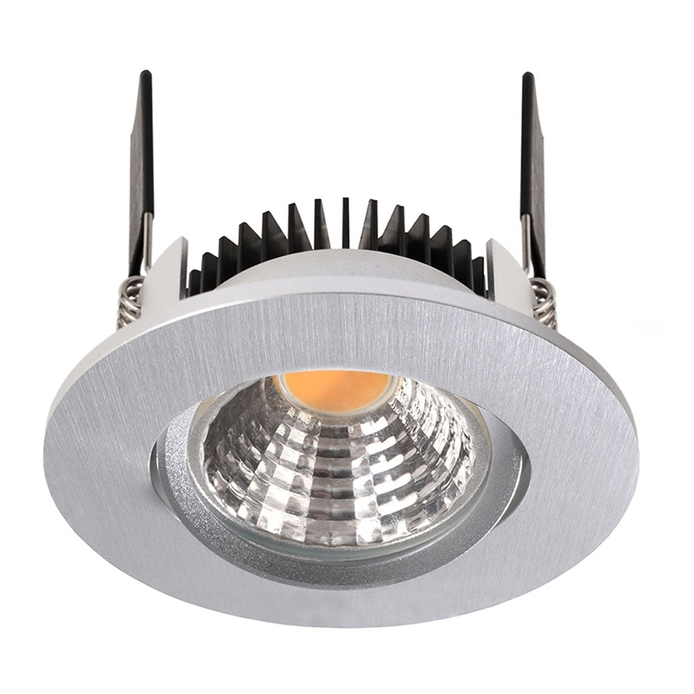 Deko-Light COB-68-24V-4000K-rund 4,5W silberfarben gebürstet
