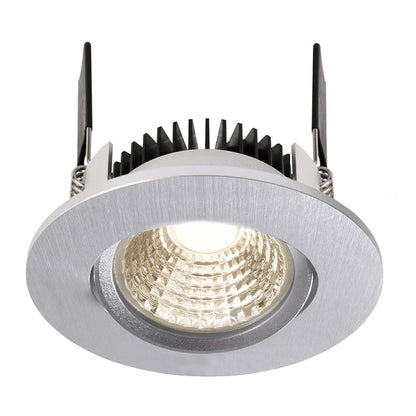 Deko-Light COB-68-24V-4000K-rund 4,5W silberfarben gebürstet