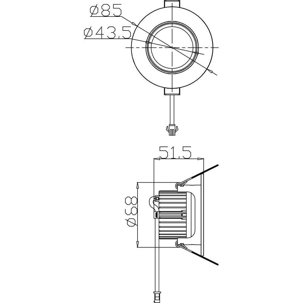 Deko-Light COB-68-24V-2700K-rund 8,5W weiß