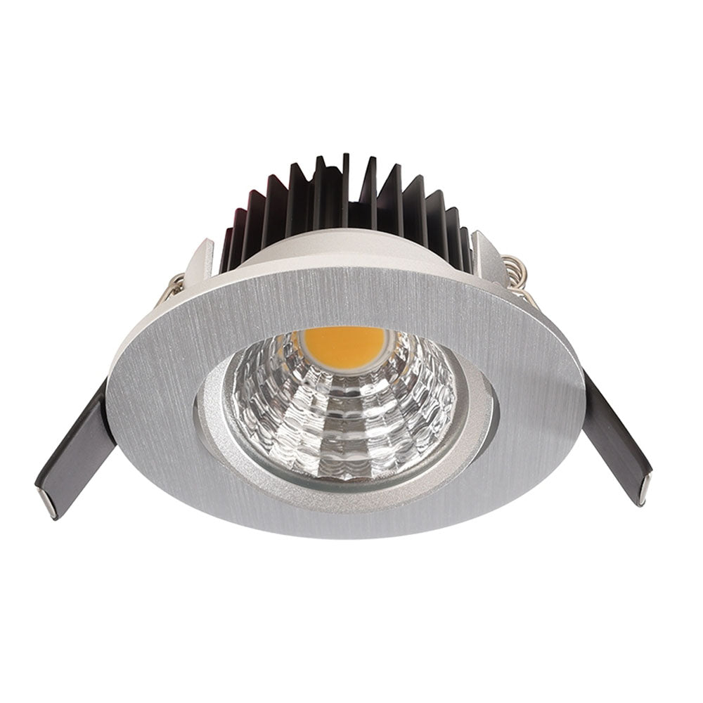 Deko-Light COB-68-24V-4000K-rund 8,5W silberfarben gebürstet