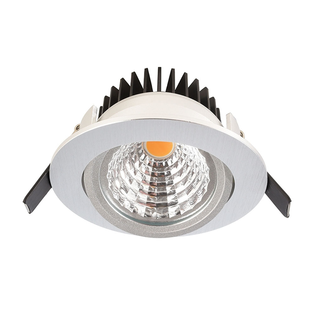 Deko-Light COB-95-24V-2700K-rund 12W silberfarben gebürstet