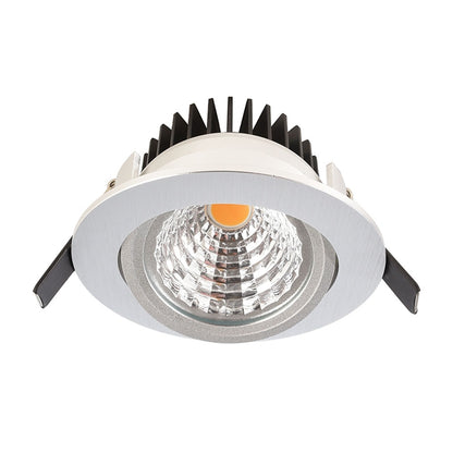 Deko-Light COB-95-24V-2700K-rund 12W silberfarben gebürstet