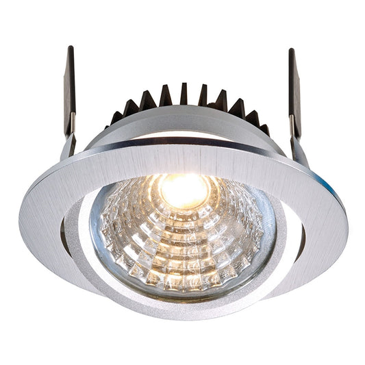Deko-Light COB-95-24V-2700K-rund 12W silberfarben gebürstet
