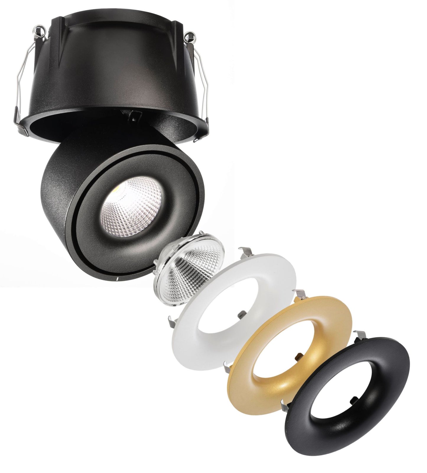 Deko-Light Uni 2 Tilt, 12 W, 3000 K, Schwarz