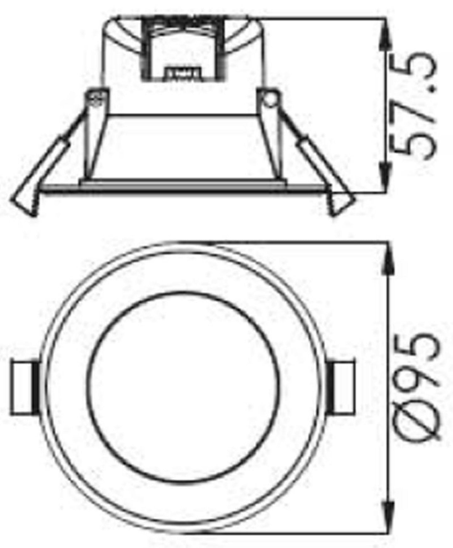 Deko-Light Acrux 68 mm, 7 W, DIM, 3000/4000/6000 K, Schwarz