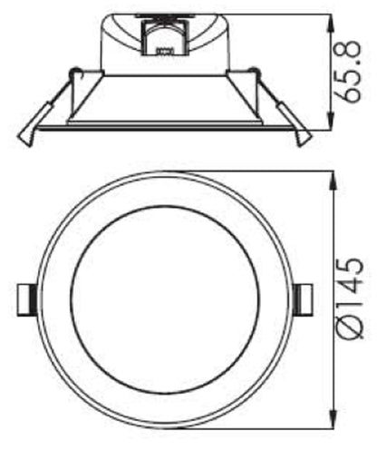 Deko-Light Acrux 120 mm, 14,5 W, DIM, 3000/4000/6000 K, Schwarz