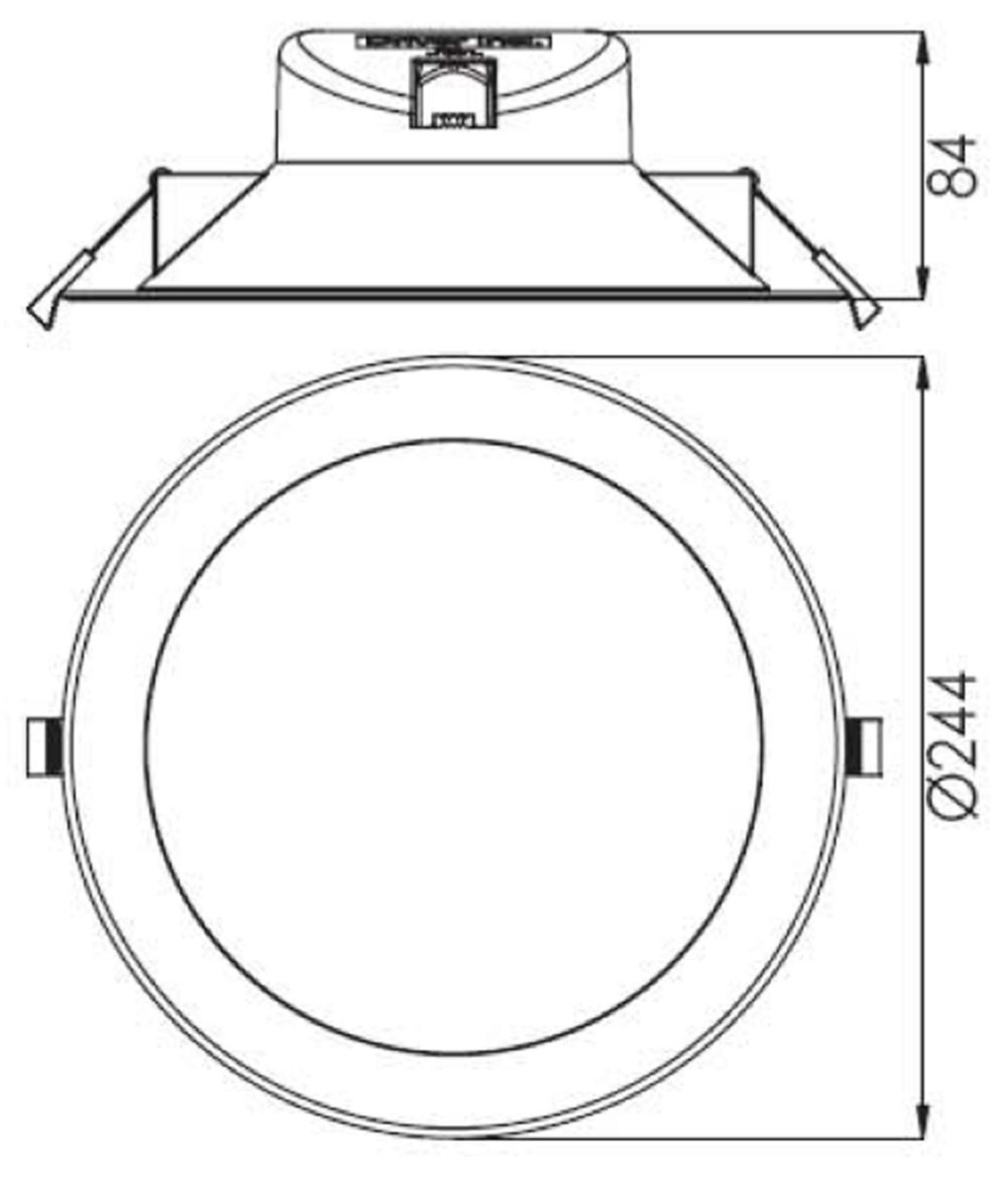 Deko-Light Acrux 195 mm, 26 W, DIM, 3000/4000/6000 K, Schwarz