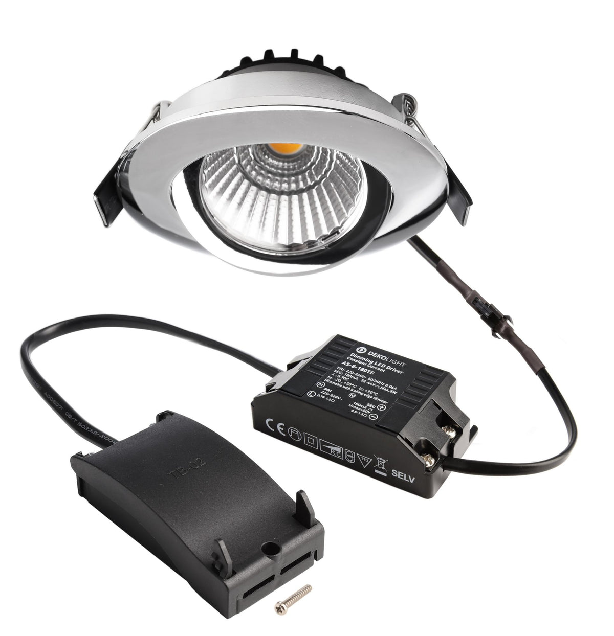 Deko-Light Dione, 8,5 W, DTW, 1800-3000 K, Silber Chrom