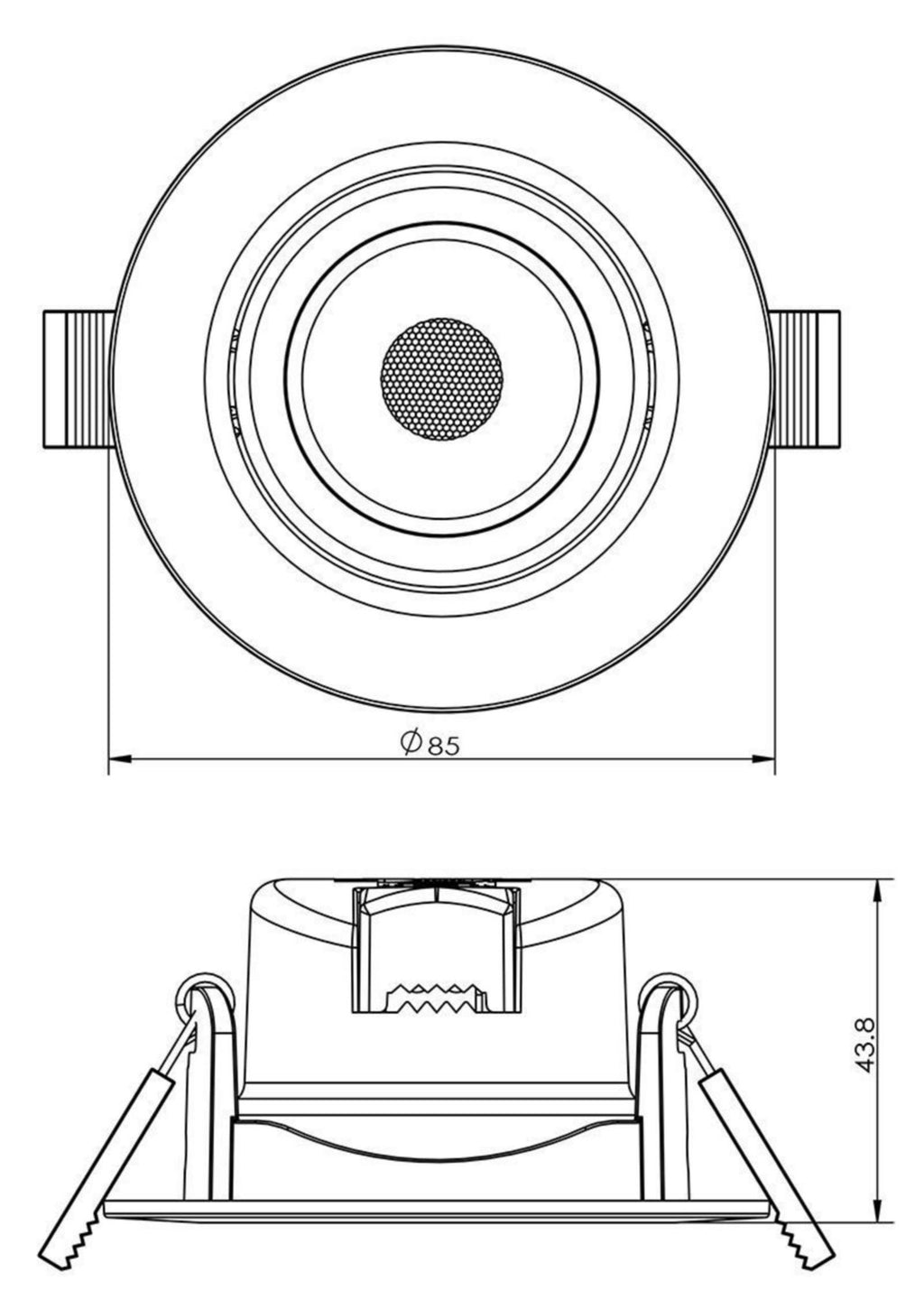 Deko-Light SMD-68-230V-DIM-2700K-Rund-Schwarz
