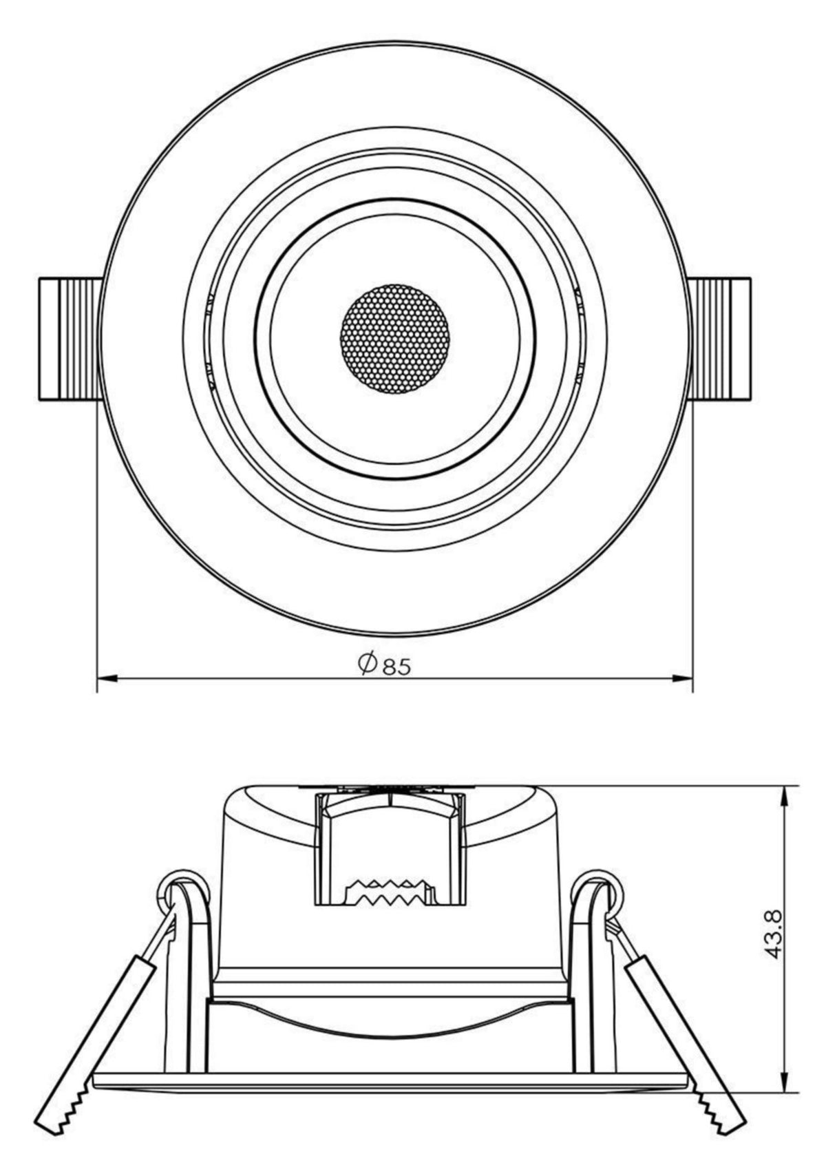 Deko-Light SMD-68-230V-DIM-2700K-Rund-Schwarz