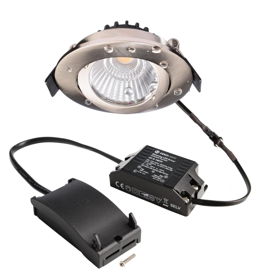 Deko-Light Dione IP44, 8,5 W, DIM, 2700 K, Nickel
