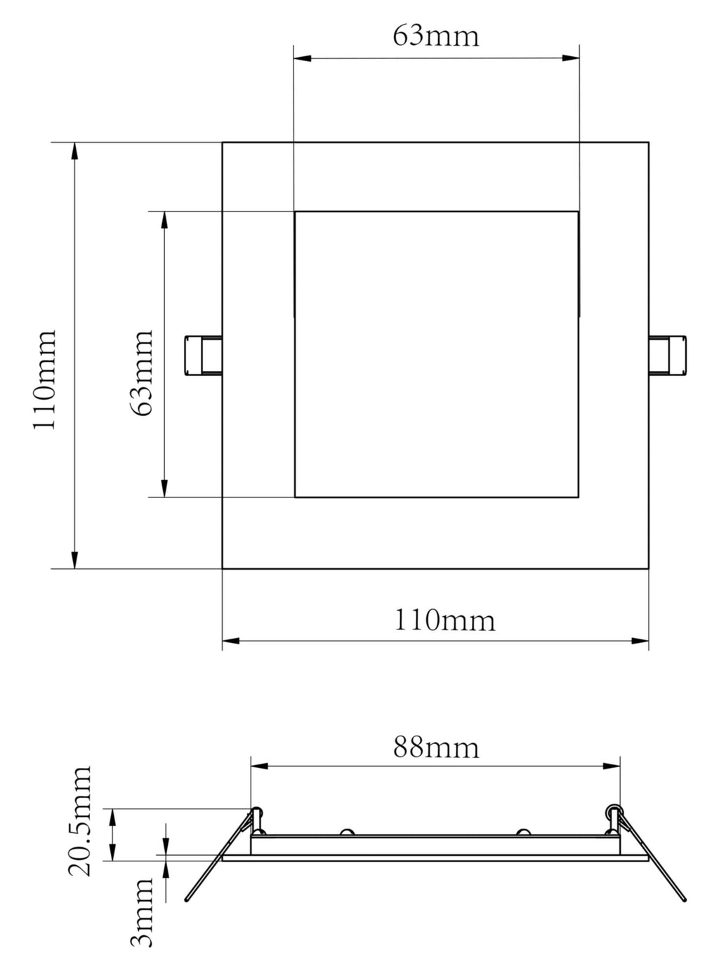 Deko-Light Anik Eckig 90, 9 W, DIM, 4000 K, Weiß