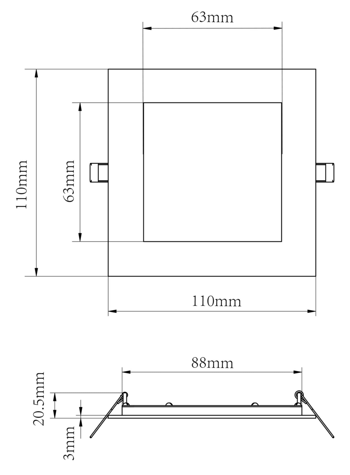 Deko-Light Anik Eckig 90, 9 W, DIM, 2700 K, Weiß