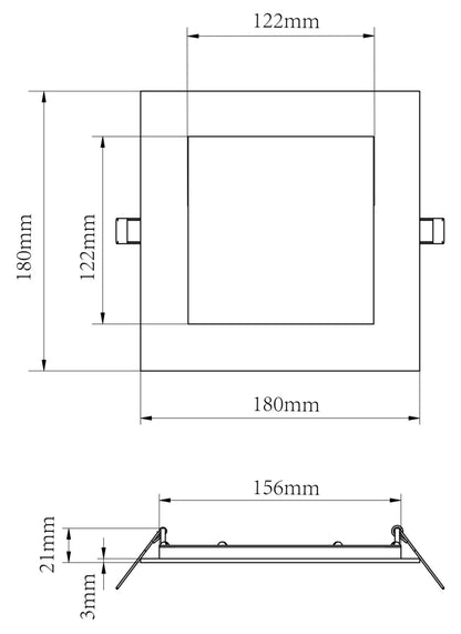 Deko-Light Anik Eckig 155, 17 W, DIM, 2700 K, Weiß