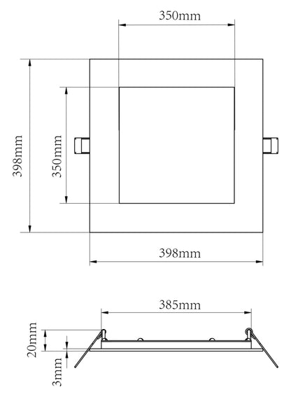Deko-Light Anik Eckig 380, 30 W, DIM, 3000 K, Weiß