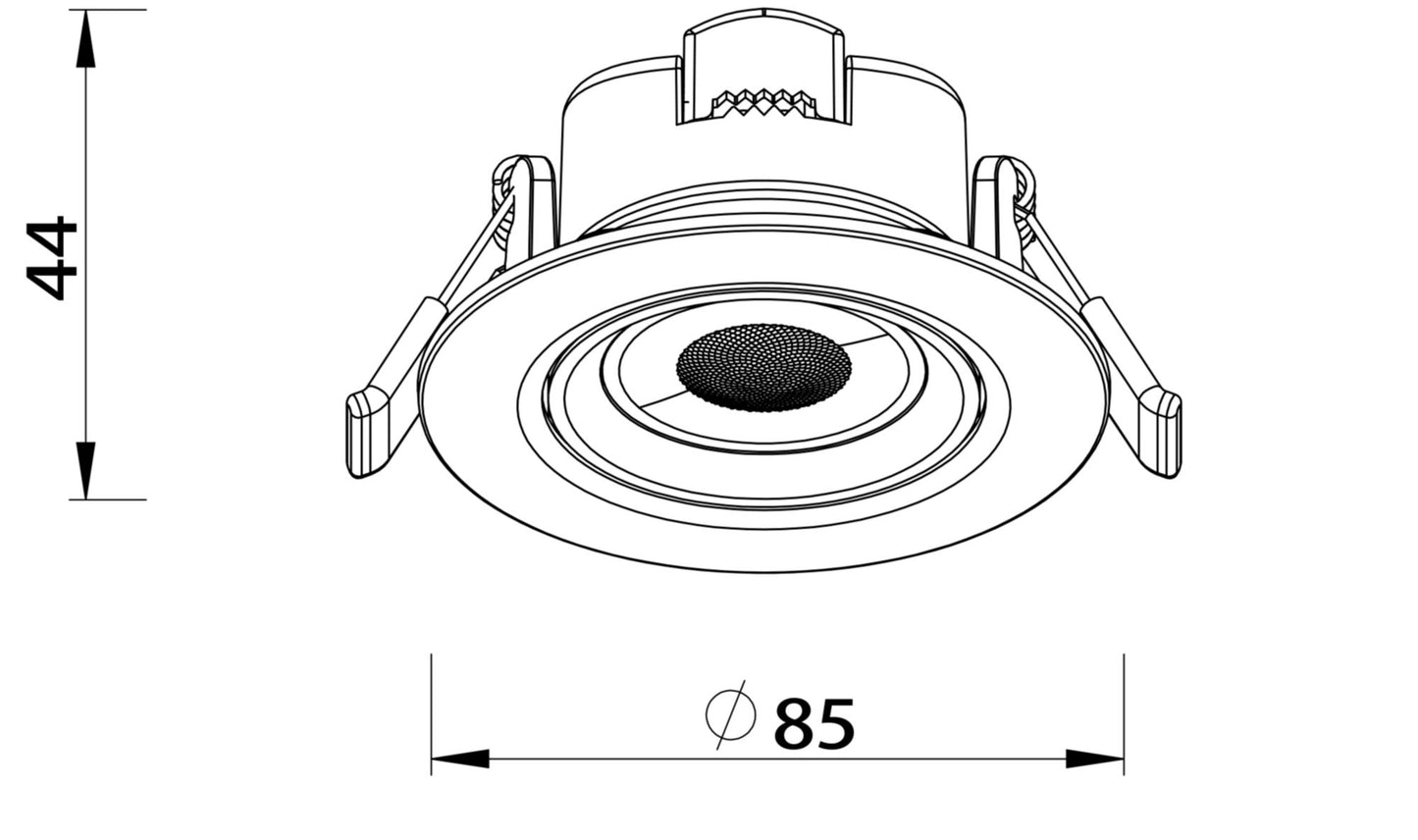 Deko-Light Surtur Tilt, 6 W, DIM, 2700/3000/4000 K, Schwarz