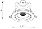 Deko-Light Surtur Tilt, 9 W, DTW, 1800-2700 K, Schwarz