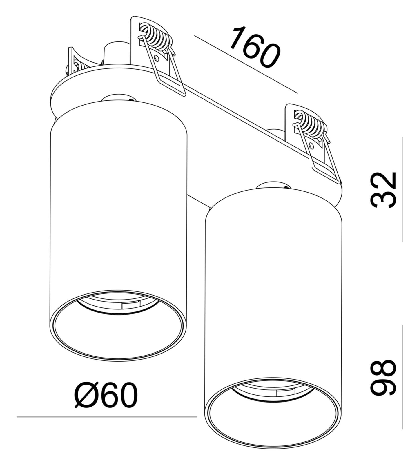 Deko-Light Can Tilt Round, 2x 7,5 W GU10, Schwarz