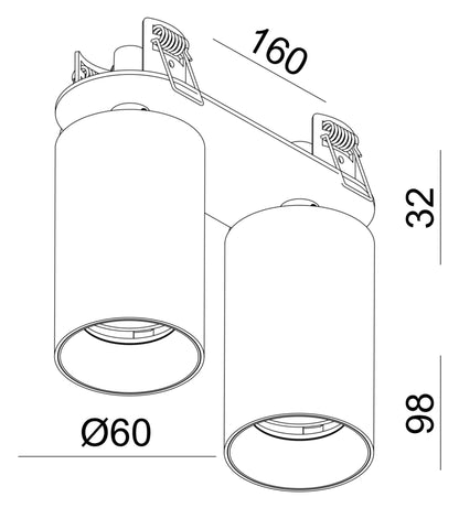Deko-Light Can Tilt Round, 2x 7,5 W GU10, Schwarz