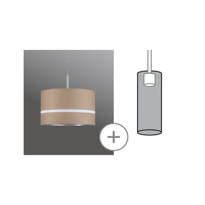Paulmann DecoSystems Schirm Tessa max 50W Caramel Stoff