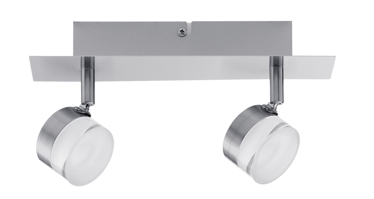 Paulmann Spotlight Slice LED 2x4,3W Eisen gebürstet 230V Metall