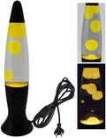 Lavalampe schwarz gelb / klar 40 cm