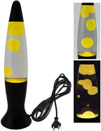 Lavalampe schwarz gelb / klar 40 cm