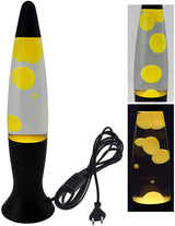Lavalampe schwarz gelb / klar 40 cm