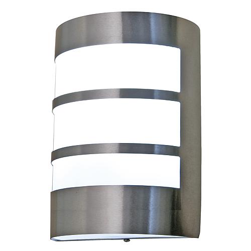 EGB Edelstahl-Wandleuchte IP44 1x E27 / max 40W