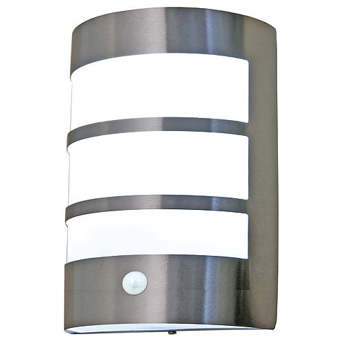 EGB Edelstahl-Wandleuchte PIR IP44 1x E27 / max 40W