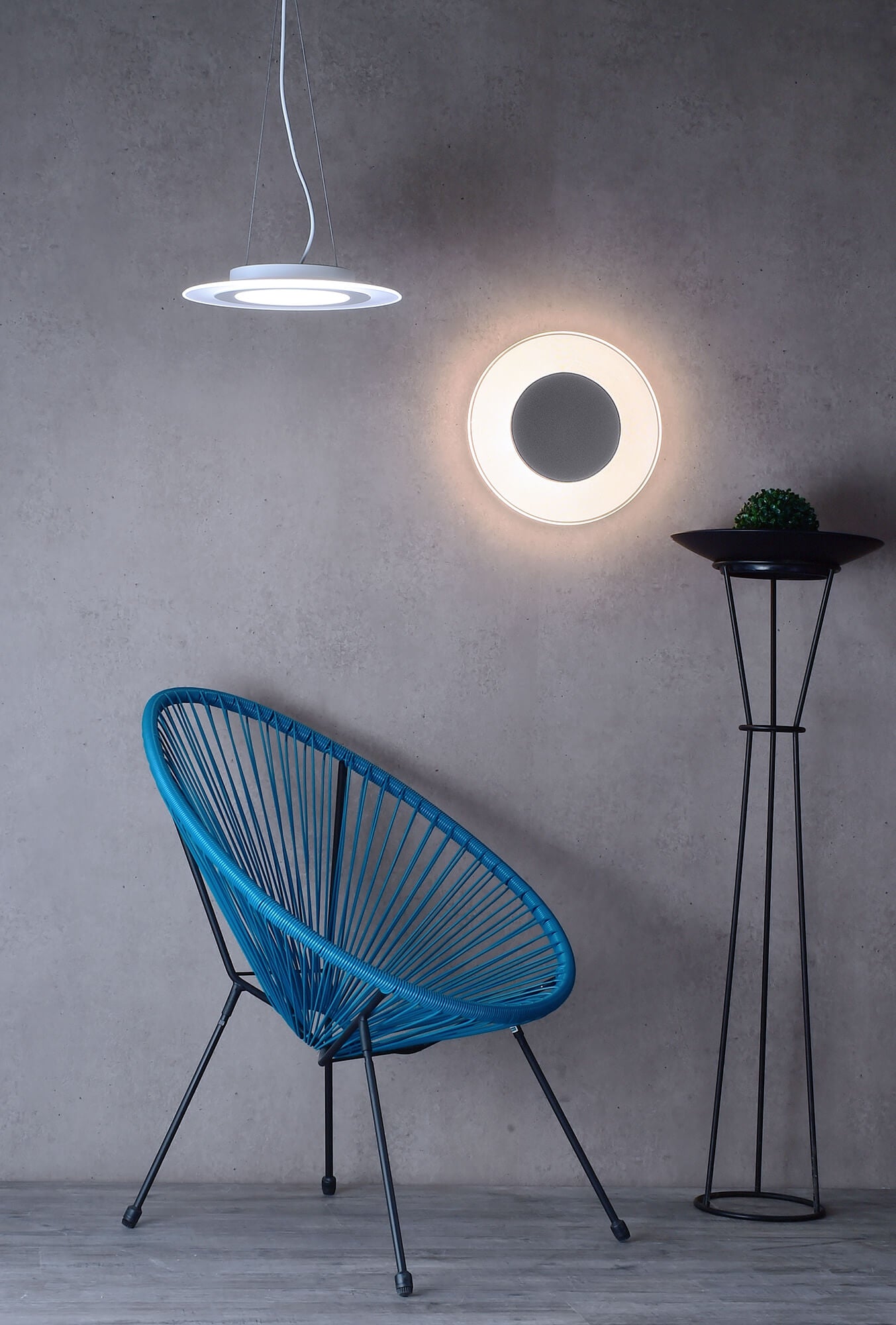 Deko-Light Zaniah 18W, Cover Basalt Grau 18W Weiß
