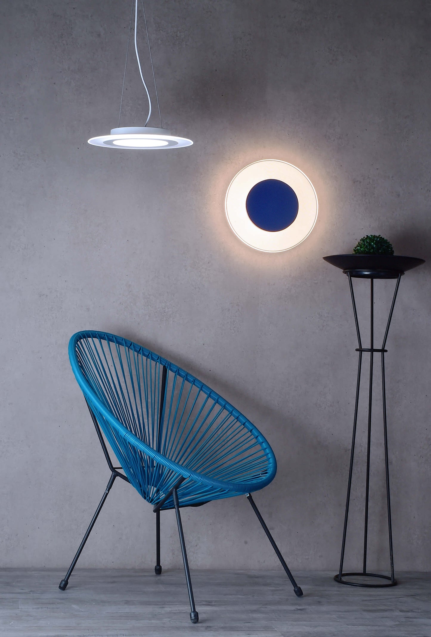 Deko-Light Zaniah 24W, Cover Cobalt Blau 24W Weiß