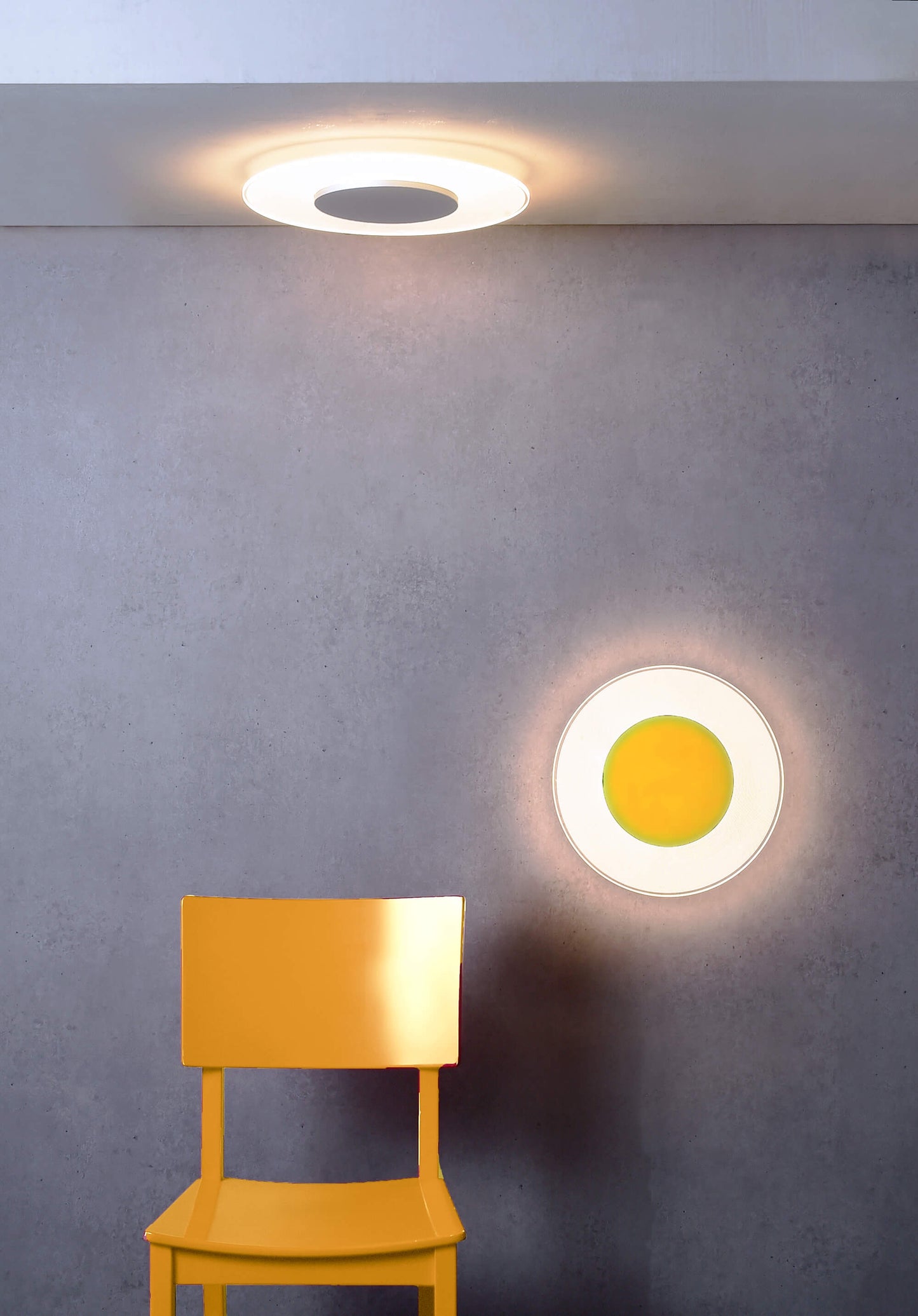 Deko-Light Zaniah 24W, Cover Safran Gelb 24W Weiß
