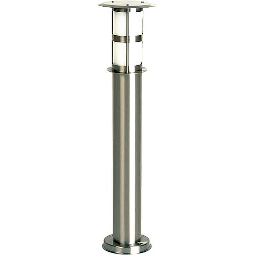 EGB Edelstahl-Sockelleuchte IP44, Glas opal 1x E27 / max 60W