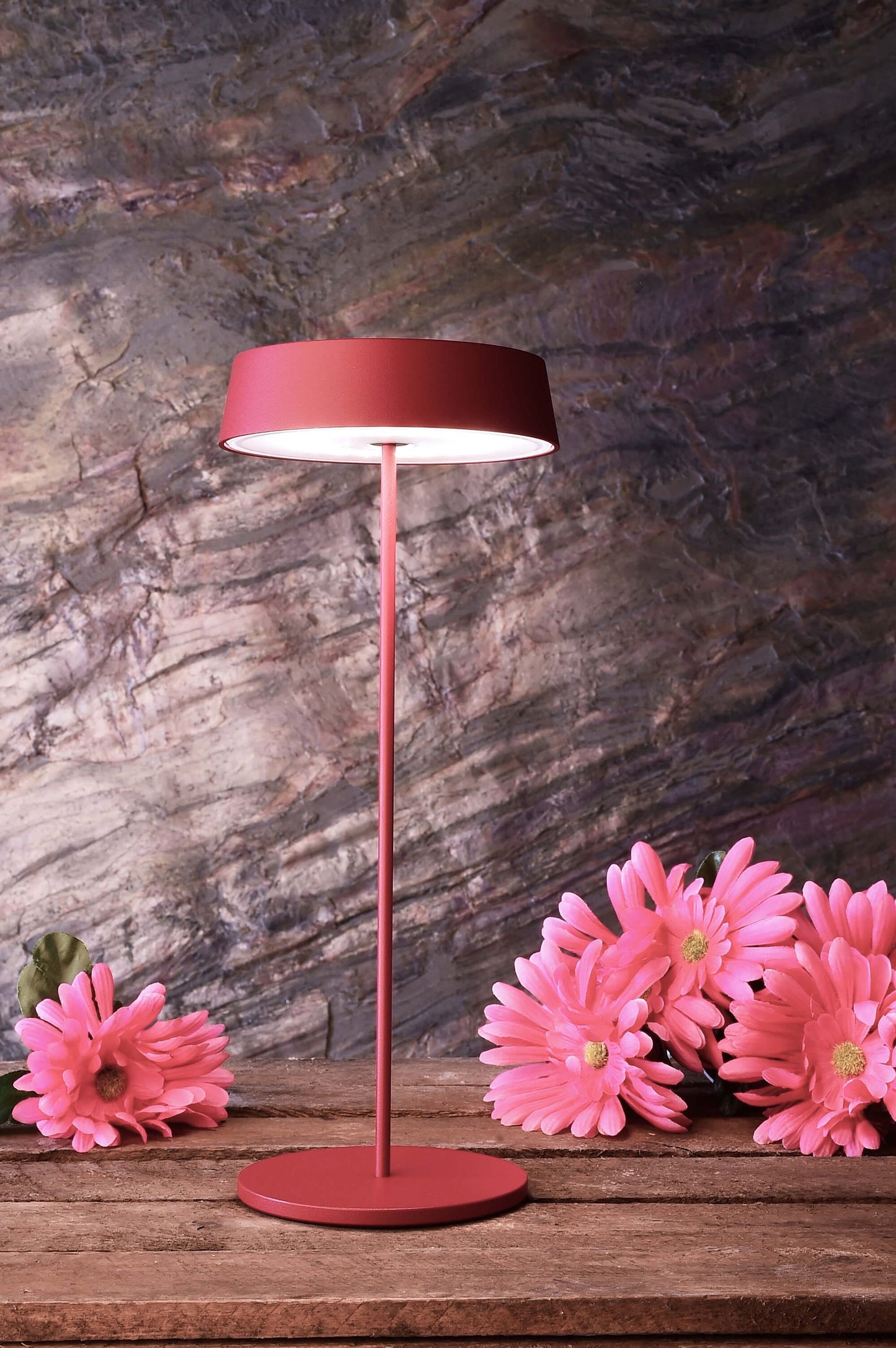 Deko-Light Miram Standfuß + Kopf Rubin Rot Bundle 2,2W Rubin Rot RAL 3003