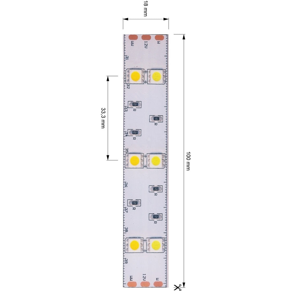 Deko-Light 5050-2x30-12V-3000K-7000K-3m  Weiß