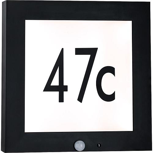 Paulmann Outdoor Panel 30x30 cm IP44 9W 230V Anthrazit Hausnummer mit Bewegungsmelder