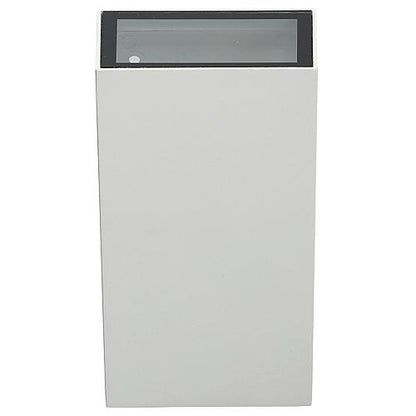 EGB Wandleuchte IP54, Aluminium weiß, 2-flg rechteckig
