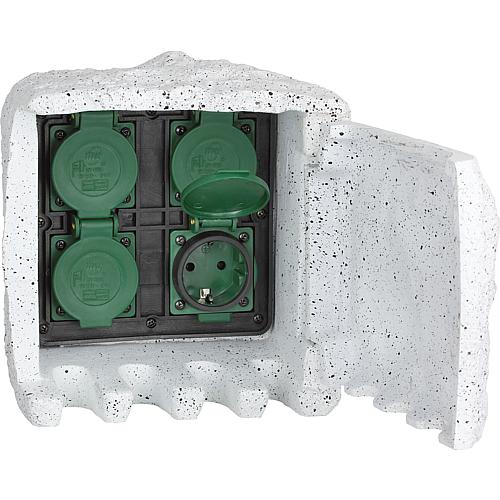 EGB Energie-Stein mit 4 Steckdosen IP44 538149