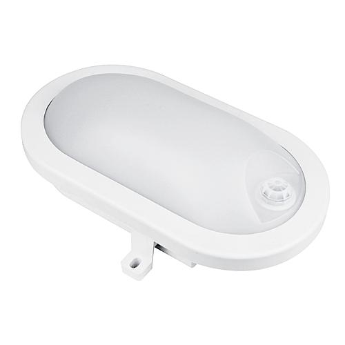 EGB LED Ovalarmatur PIR IP54 12W 810lm 3000K, weiß